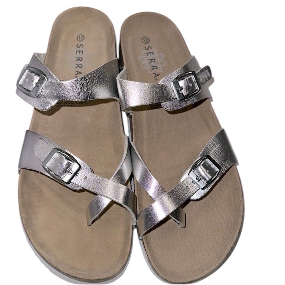 Serra Silver and Brown women’s Sandals size 11 new in box